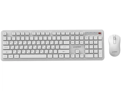 Комплект (клавіатура + миша) Gembird KBS-WPS-01-W-CYRL White