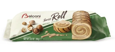 Рулет Balconi Swiss Roll с ореховой начинкой фундук 250 г