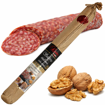 Ковбаса салямі Rasmo Premio Salame Italiano con Noci з грецьким горіхом 290 г ±