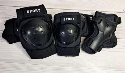 Набор защиты для коленей, локтей и запястий Sport размер S/М черная