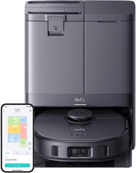 Робот-пылесос с влажной уборкой Eufy Robovac X10 Pro Omni Black (T2351G11)