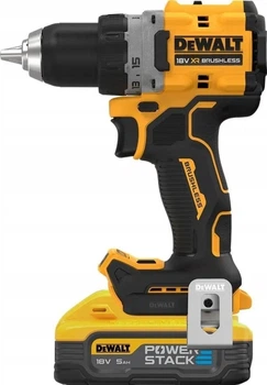Дриль-шурупокрут акумуляторний DeWalt 18V POWERSTACK з 2 акумуляторами 5 Ah (DCD800H2T-QW)