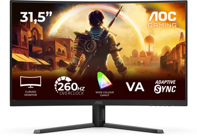 Монітор 31.5" AOC C32G42ZE (C32G42ZE) VA 260Hz 1920x1080 Curved Black