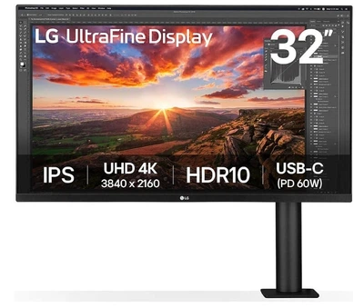 Монітор 31.5" LG UltraFine Ergo 32UN880K-B (32UN880K-B) IPS 60Hz 3840x2160 Black