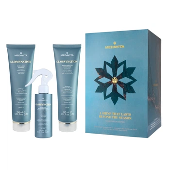 Набор новогодний для уплотнения разглаживания и блеска волос Medavita GLOSSYNATION Holiday Kit