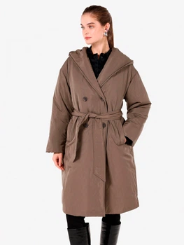 Куртка демисезонная длинная с капюшоном женская Colin's CL1070518DKH XS Dark Khaki (8684112304151)