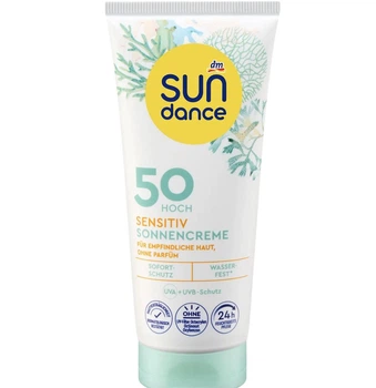 Солнцезащитный крем для чувствительной кожи SPF50 SUNDANCE Sensitiv Sonnencreme LSF 50 100 мл