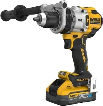 Дриль-шурупокрут акумуляторний ударний DeWalt 18V XR POWERSTACK з 2 акумуляторами 5 Ah (DCD1007H2T-QW)