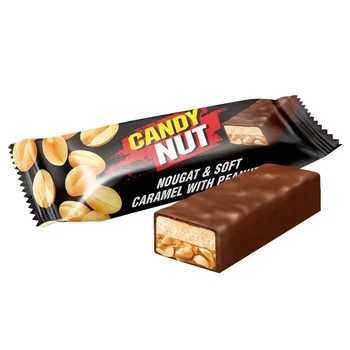 Цукерки вагові Candy Nut з нугою та карамеллю вагові 100г.