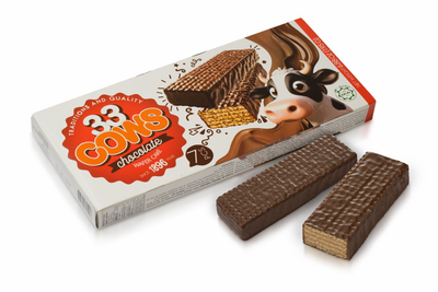 Торт вафельний "33 корови 33 Cows Chocolate Шоколадний" 195гр