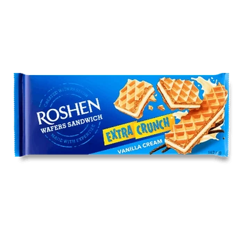 Вафли Wafers Sandwich Extra Crunch Vanilla Cream, 142г