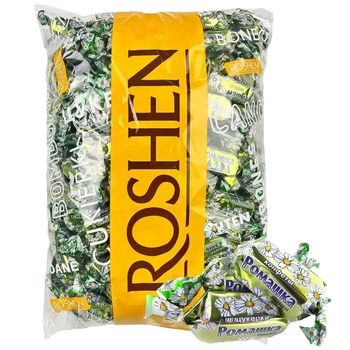 Конфета "Ромашка" Roshen со вкусом крем-брюле, 100 г.