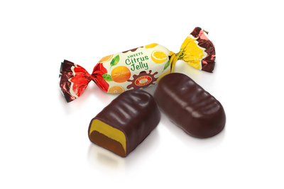 Цукерки «Citrus Jelly» глазуровані з цитрусовим пюре (ХБФ), вагові, 100 г