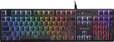Клавіатура дротова A4Tech Bloody S520N BLMS Red Plus USB Pudding Black (A4TKLA47788)