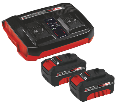 Zestaw startowy Einhell Power X-Change Twincharger 18 V – 2 x akumulator 4.0 Ah + ładowarka Twin 4512112 (4006825655766)