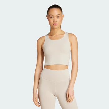 Женская майка adidas All Me Medium Support adidas JL5522 (XL) бежевый (4068811378257)