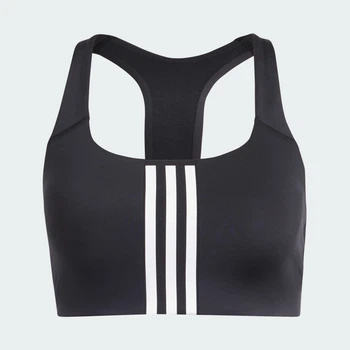 Женское спортивное бра Powerimpact Training Medium-Support 3-Stripes adidas IQ3369 (XS (A-B)) черный (4066766932227)