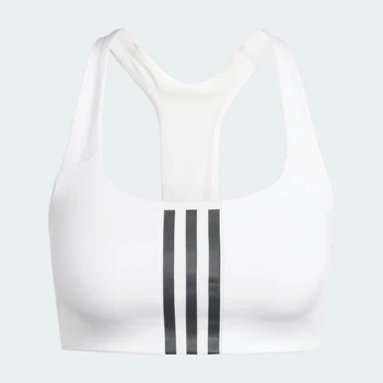Женское спортивное бра Powerimpact Training Medium-Support 3-Stripes adidas IT6622 (2X (C-D)) белый (4066766951396)