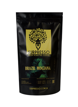 Кава в зернах Surpresso Brazil Mogiana 0,25 кг Арабіка