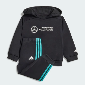 Детский спортивный костюм MERCEDES - AMG PETRONAS FORMULA ONE TEAM DNA BABY adidas JV5439 (62) черный (4068802672784)