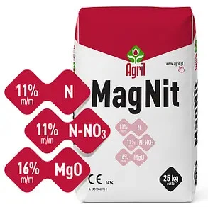 Магниевая селитра водорастворимая Mg+N, нитрат магния азотно-магниевое минеральное удобрение для растений 25кг