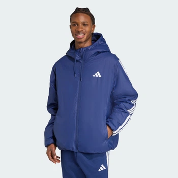 Мужская куртка Essentials CLIMAWARM 3-Stripes Insulated Hooded adidas JM4040 (XS) синий (4068811679514)
