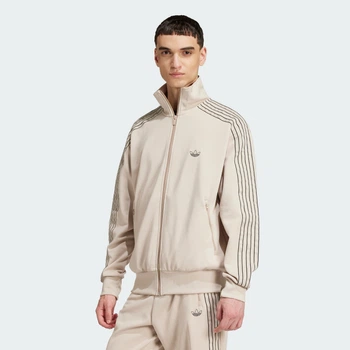 Мужская спортивная кофта Outlined Trefoil Firebird adidas IW5826 (2XL) бежевый (4067894632515)