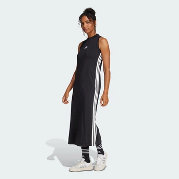 Женское платье Essentials 3-Stripes Long Racerback adidas JE1208 (L) черный (4067902873664)