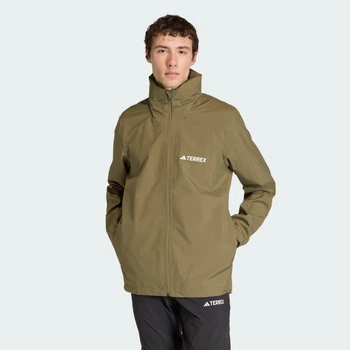 Мужская куртка-дождевик Multi Essentials 2L adidas KA6926 (XS) зеленый (4068821115521)