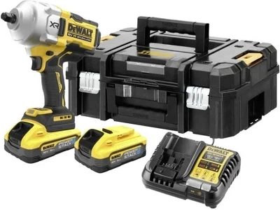 Акумуляторний ударний гайковерт DeWalt POWERSTACK 18V 1/2" 1626 Нм з 2 акумуляторами 5 Аг (DCF961H2T-QW)