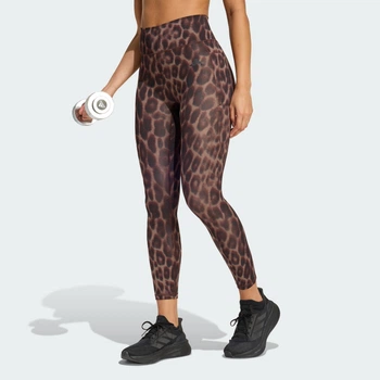 Жіночі легінси Optime Essentials Workout Leopard 7/8 adidas KA6346 (2XL) коричневий (4068822140225)