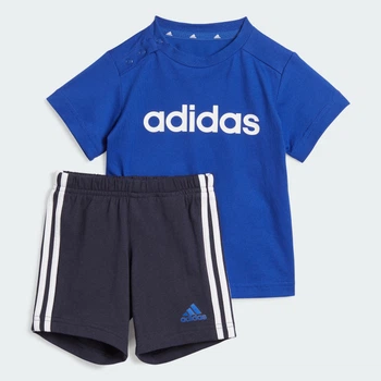 Дитячий комплект: футболка і шорти Essentials Lineage adidas IB4770 (68) синій (4066762234615)