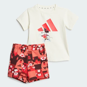 Дитячий комплект: футболка та шорти adidas x Disney Mickey Mouse Kids adidas JF3625 (68) білий (4067905889242)