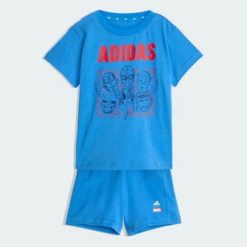 Дитячий комплект: футболка та шорти adidas Marvel Avengers adidas JZ3552 (68) синій (4068821269750)