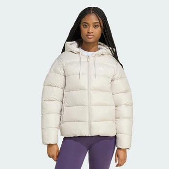 Жіноча куртка Essentials CLIMAWARM Synthetic Down Puffer Hooded adidas JV7768 (M) бежевий (4068812714733)