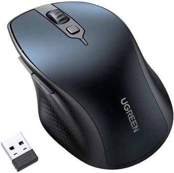 Беспроводная USB мышь UGREEN Wireless Mouse Ergonomic Bluetooth 5.0 Blue (MU101)