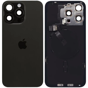 Задня кришка для iPhone 15 Pro Max MagSafe зі шлейфом оригінал Китай Black Titanium