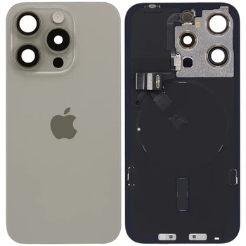 Задня кришка для iPhone 15 Pro MagSafe зі шлейфом оригінал Китай Natural Titanium