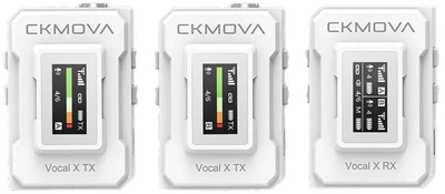 Бездротова мікрофонна система CKMOVA Vocal X V2W MK2 2.4 GHz Біла (SUP_em5675) (8425526885504)
