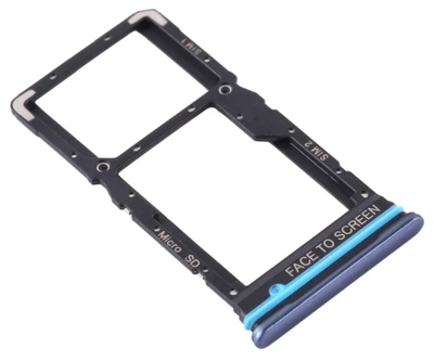 Лоток Sim-карты для Xiaomi Mi 10T Lite оригинал Blue
