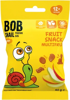 Натуральные снеки для детей Bob Snail Мультифрукт 40 г (4820219347521)