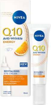 Крем для кожи вокруг глаз NIVEA Q10 Energy с коэнзимом Q10 и витамином C Восстанавливающий и против морщин 15 мл (4006000019819/4005900915900)