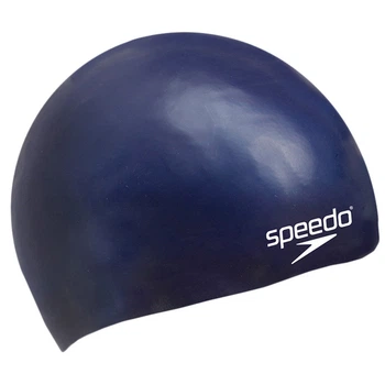 Шапочка для плавания Speedo Moulded Cap, детская, силиконовая, синяя, универсальный размер OSFM (8-709900011)