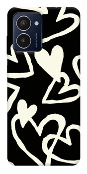 Чохол Demsky Black and white hearts для HMD Pulse Pro