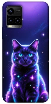 Чохол Demsky Galaxy purple cat для Vivo Y21 / Y33s