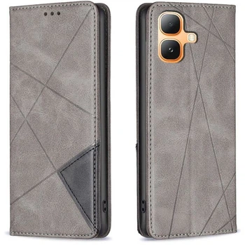 Чехол-книжка с карманами UniCase Geometric Pattern для Infinix Smart 20 - Grey