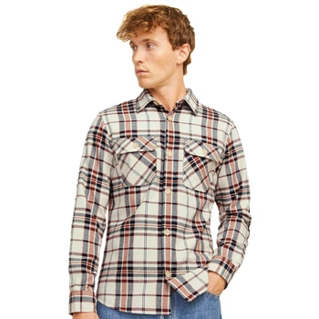 Сорочка з довгим рукавом JJEDARREN OVERSHIRT LS NOOS Jack & Jones 12248409-Mocha Bisque M Коричневий (5715601209732)