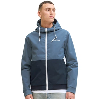 Вітровка JJERUSH HOOD BOMBER NOOS Jack & Jones 12200208-Blue Mirage M Синій (5715830877382)