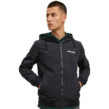 Вітровка JJERUSH HOOD BOMBER NOOS Jack & Jones 12200208-Black L Чорний (5715220487672)