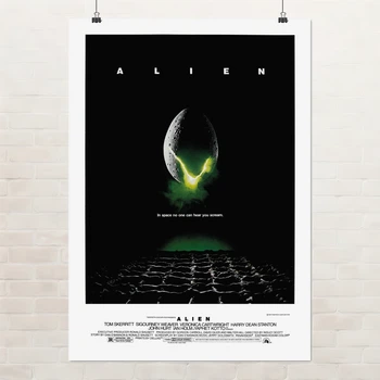 Постер Чужой, Alien (1979), культовый фильм, ксеноморф, A3 42×30 см (id5710)